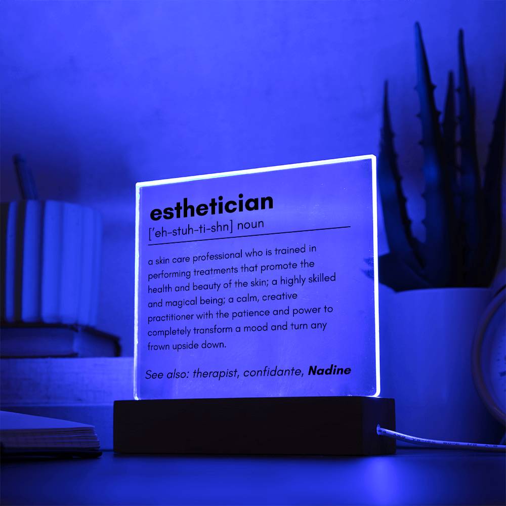 Esthetician Definition Acrylic Plaque 1