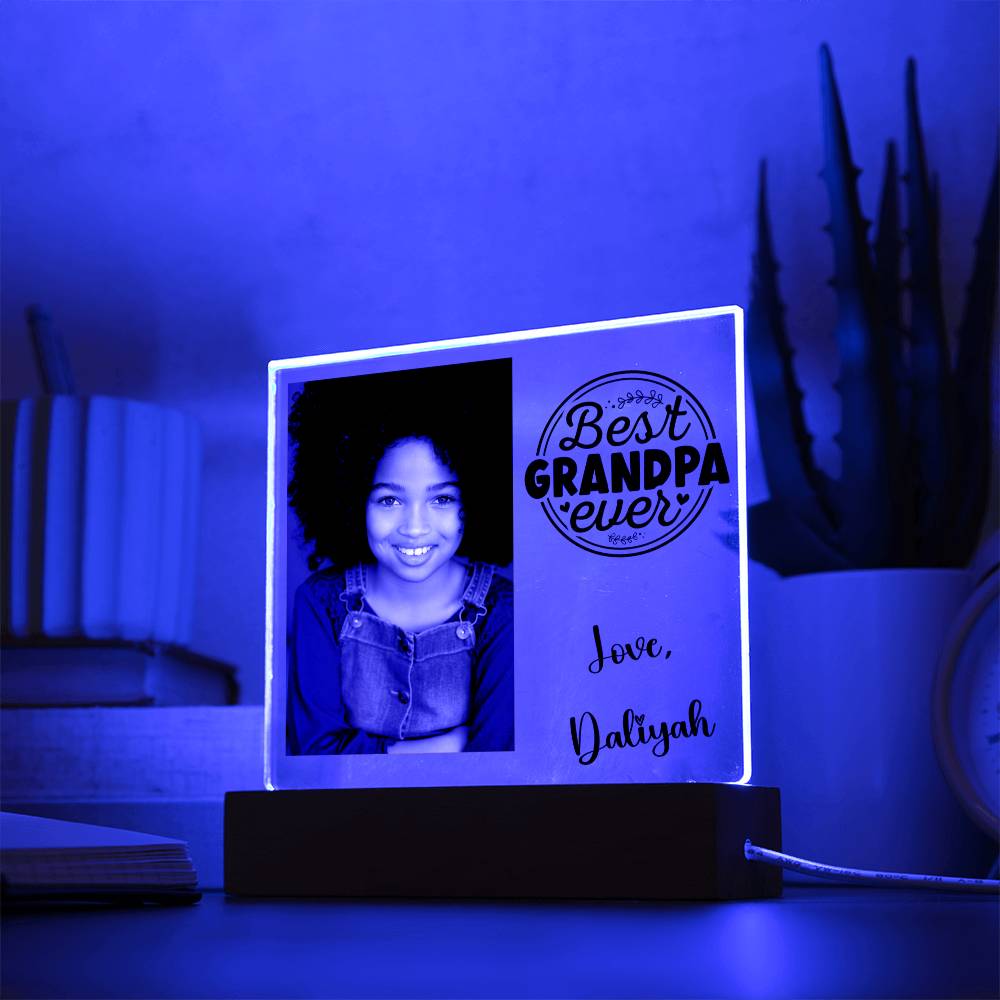 Best Grandpa Ever 3 - Acrylic Square Plaque