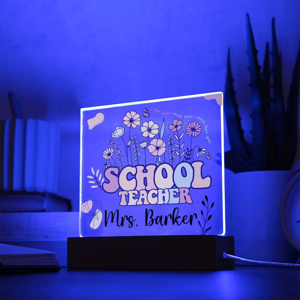Teacher Square Acrylic Plaque 3