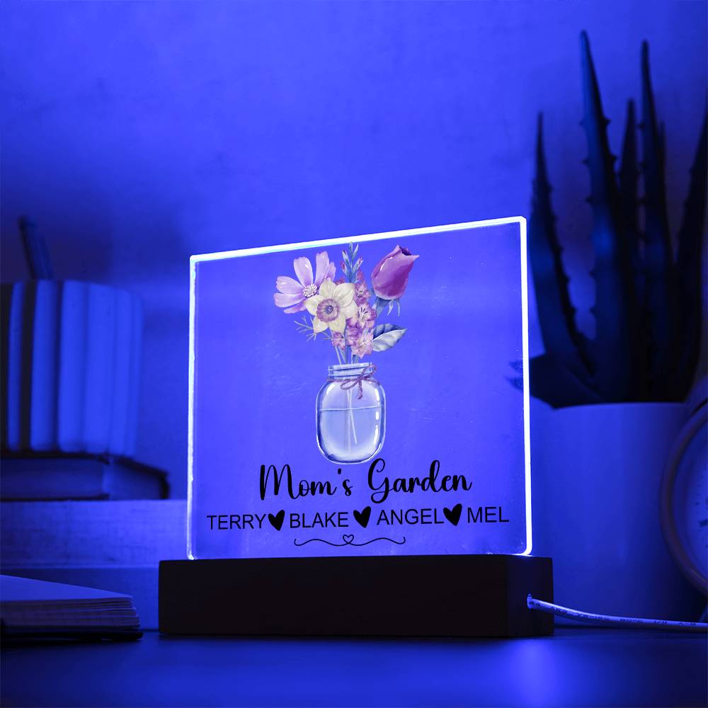 Mom's Garden Acryl Plaque
