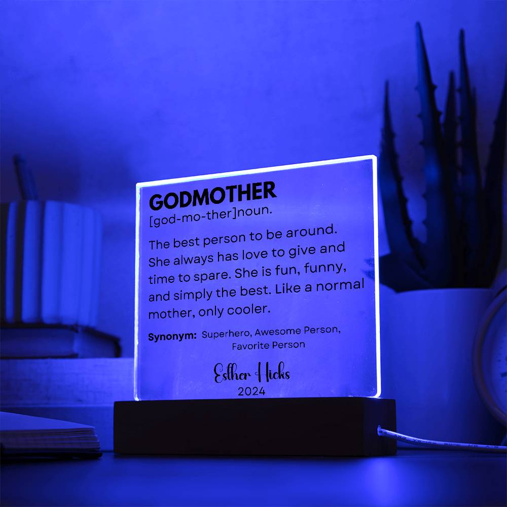 Personalized Godparents Gift 5 - Acrylic Square Plaque