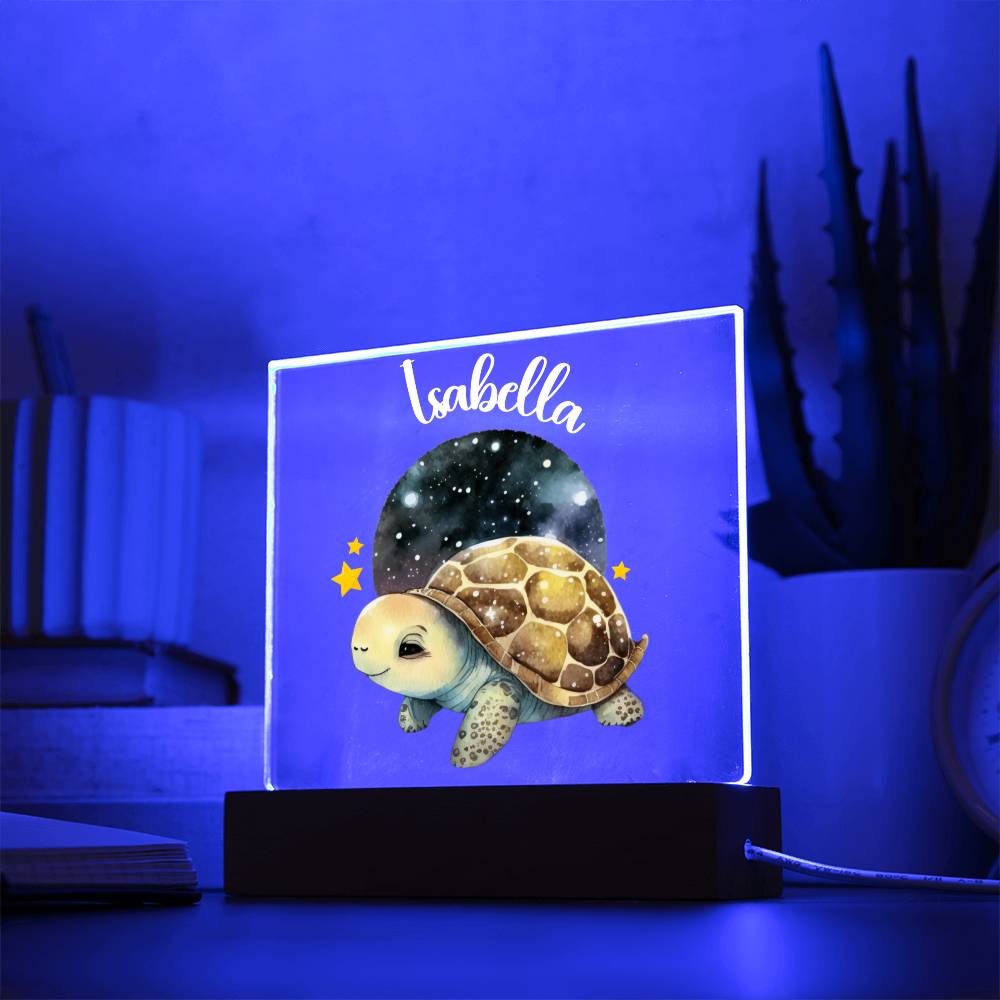 Night Light Personalized With Name - Acrylic Square Plaque