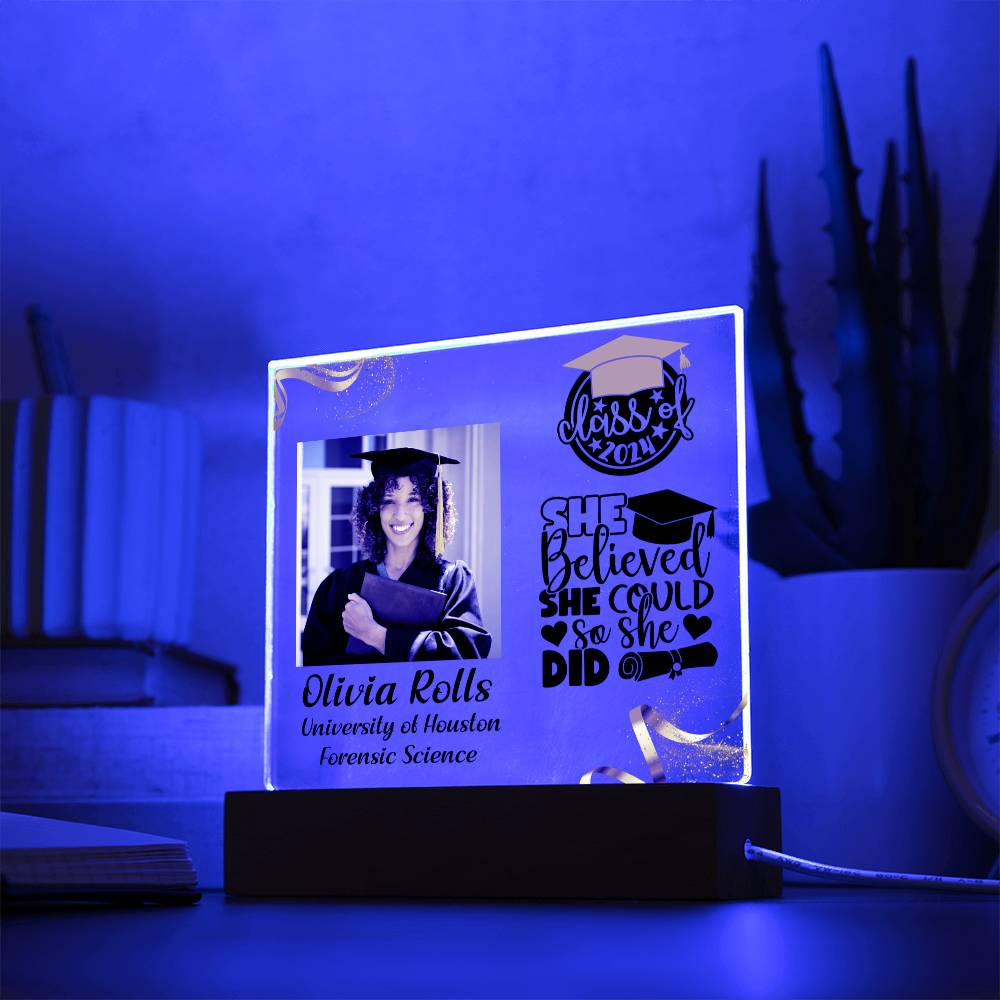 Custom Graduation Gift - Acrylic Square Plaque 10