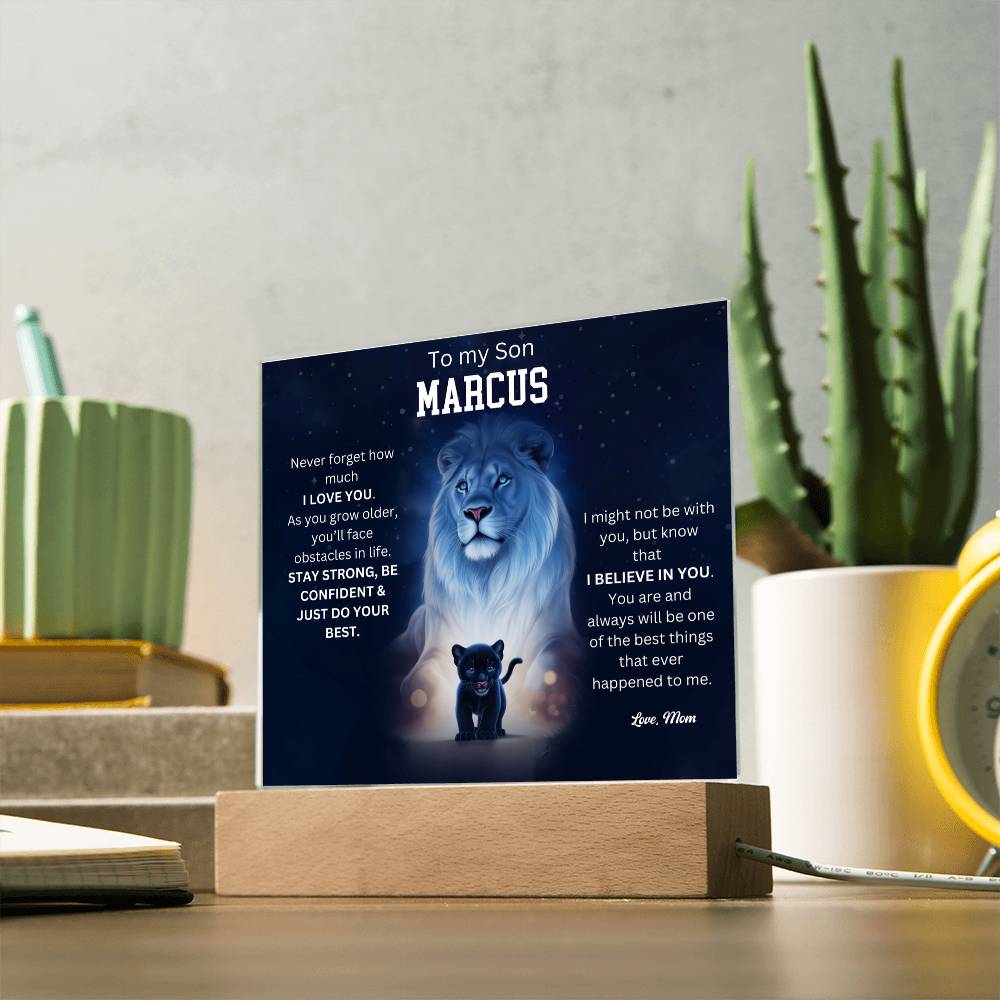 Marcus 1 - Printed Squeare Acrylic Plaque
