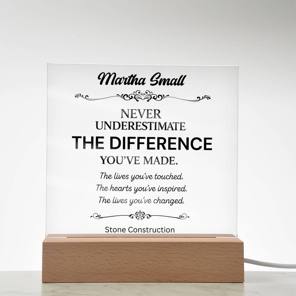 Personalized Difference Maker Plaque 2