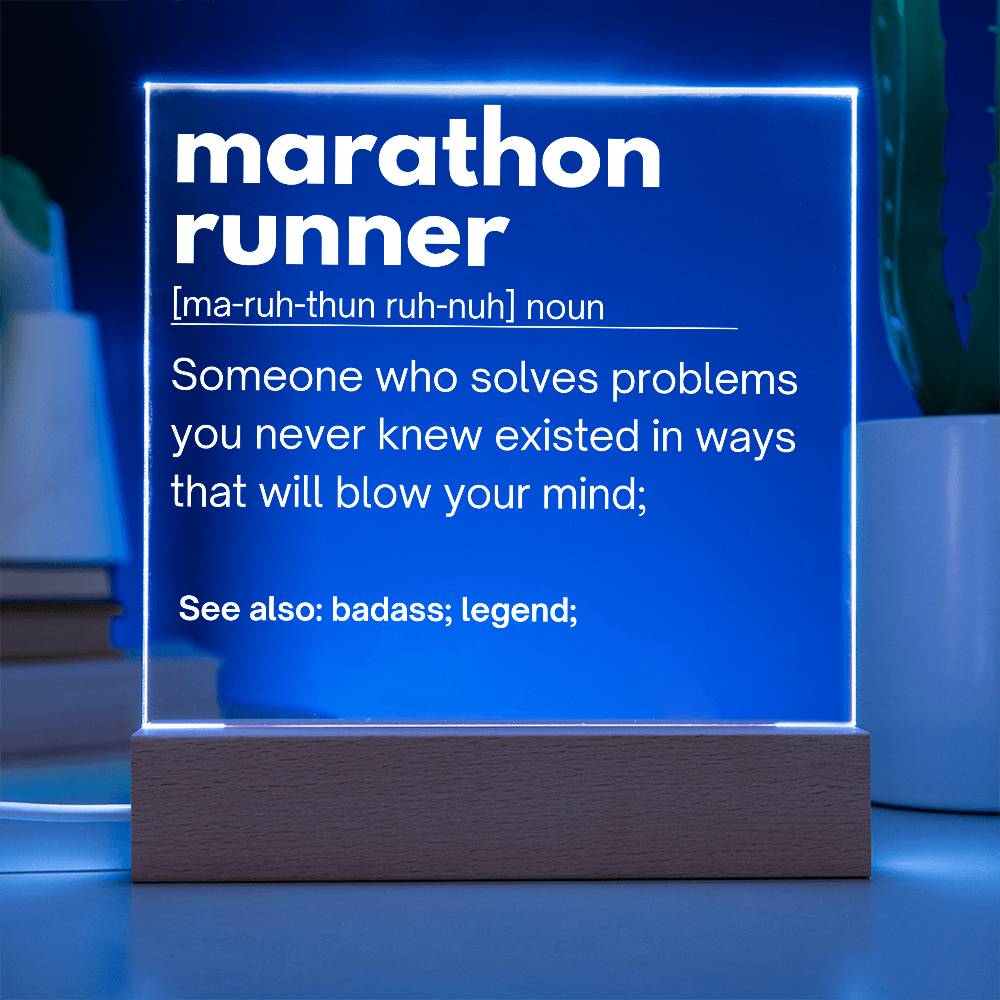 Marathon Runner Personalized Gift Acrylic Plaque 2