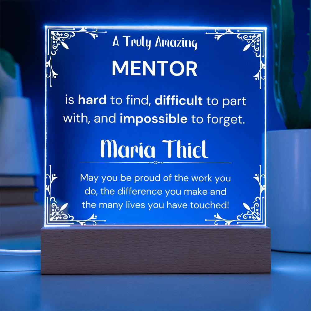 Gift For Mentor Personalized Acrylic Plaque