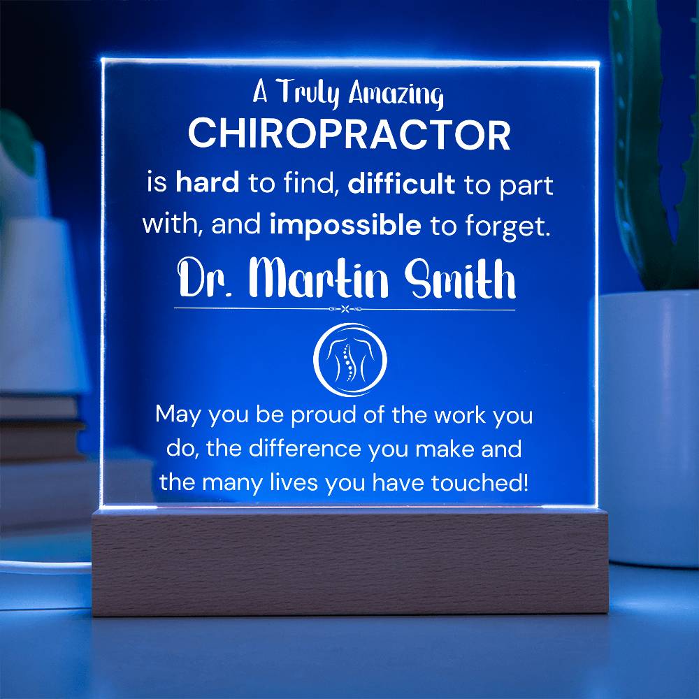 Gift For Chiropractor Personalized Acrylic Plaque 2