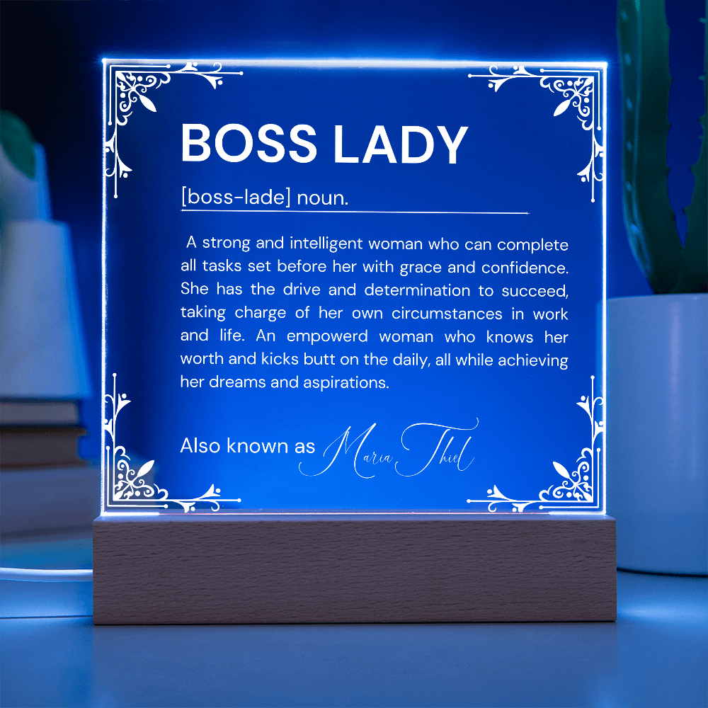 Personalized Boss Lady Definition Acrylic Plaque 1