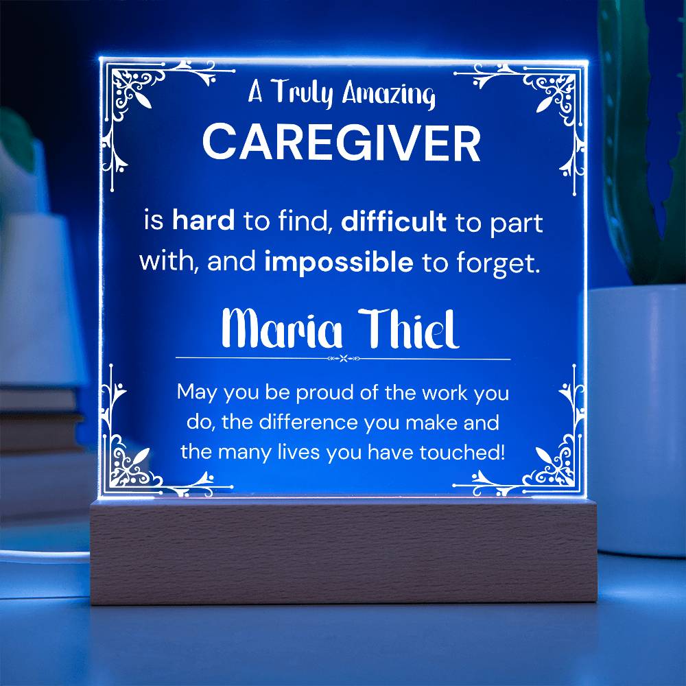 Gift For Caregiver Personalized Acrylic Plaque