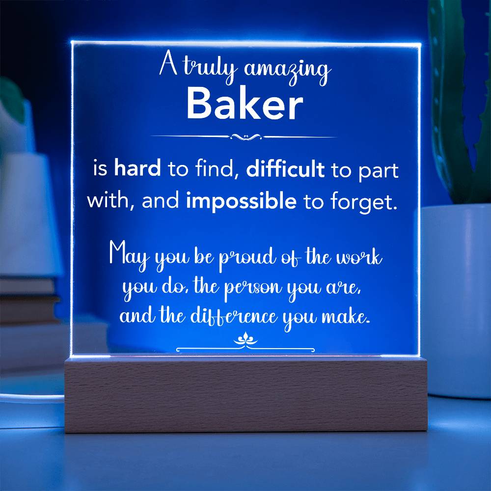 A Truly Amazing Baker Acrylic Plaque