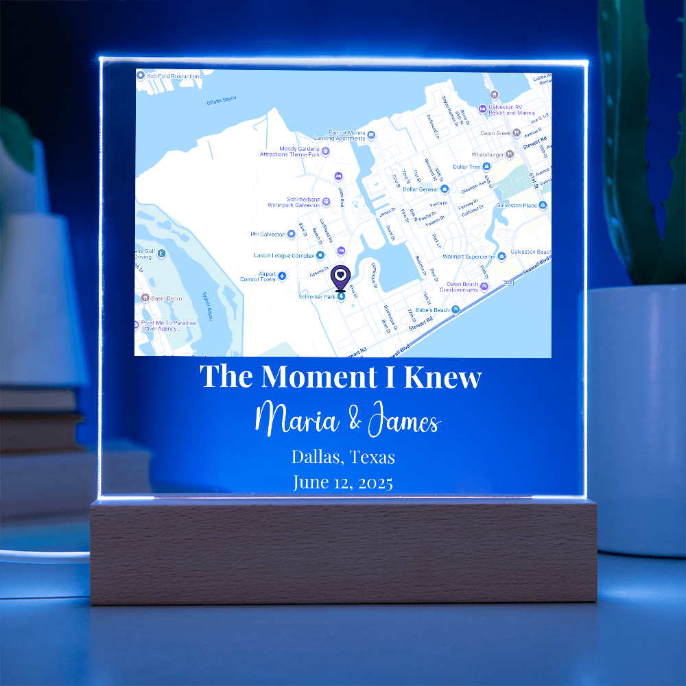 Custom Love Story Location Keepsake