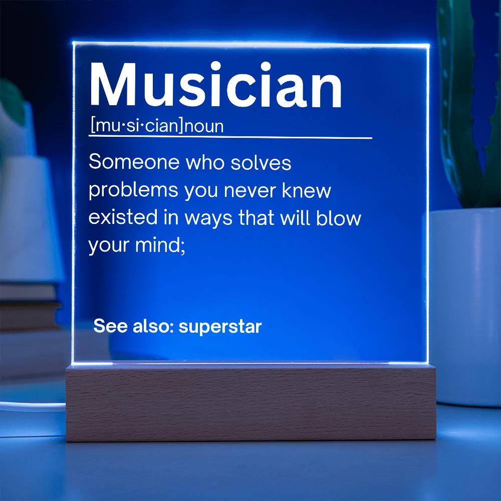 Musician Personalized Gift Acrylic Plaque 1
