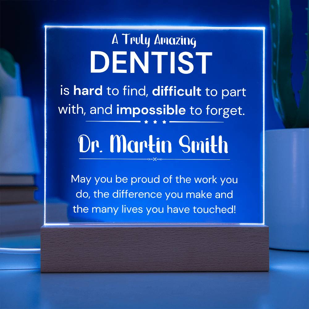 Gift For Dentist Personalized Acrylic Plaque 3