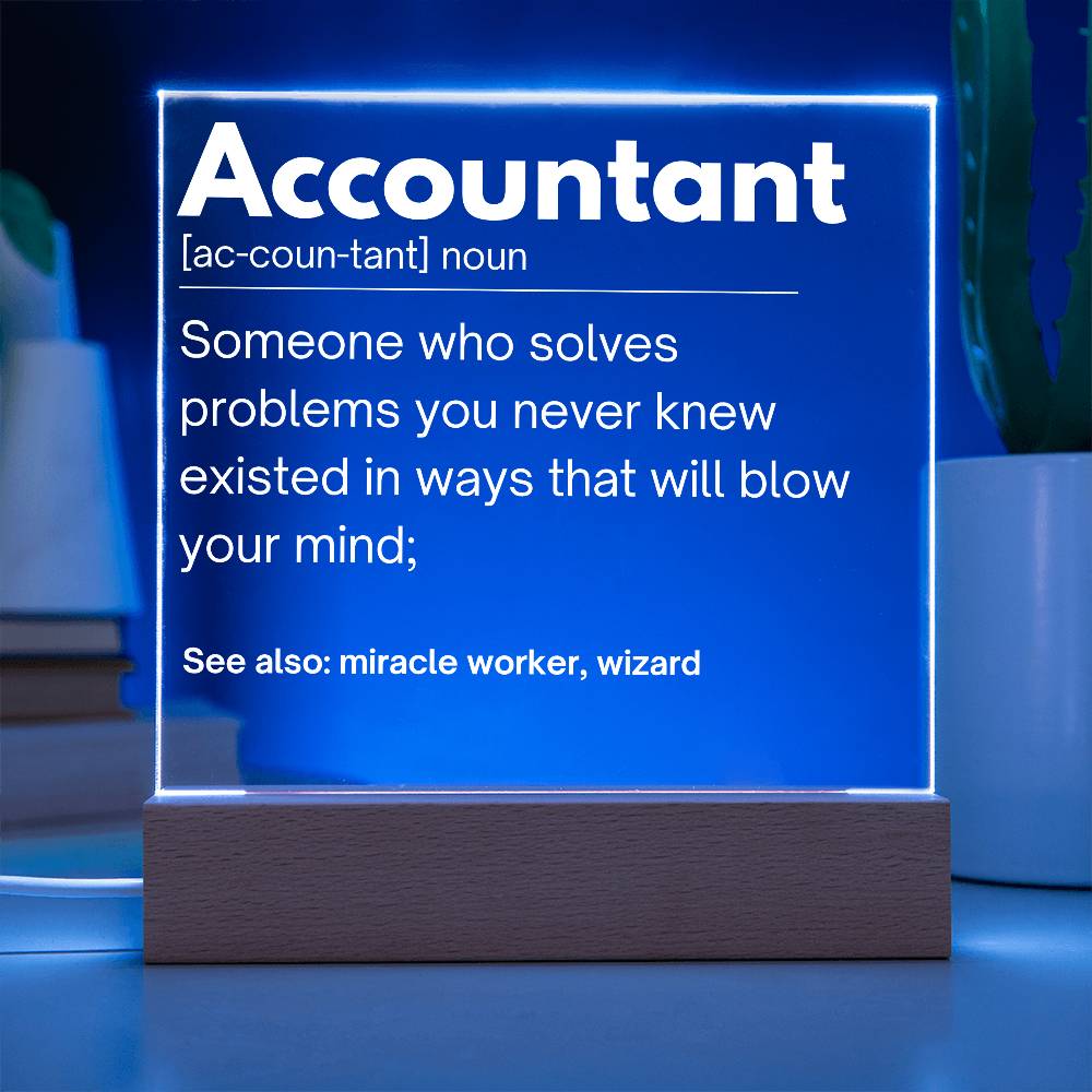 Accountant  Personalized Gift Acrylic Plaque 1