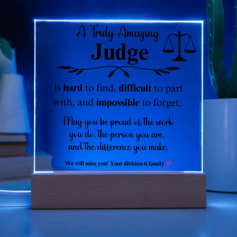judge plaque