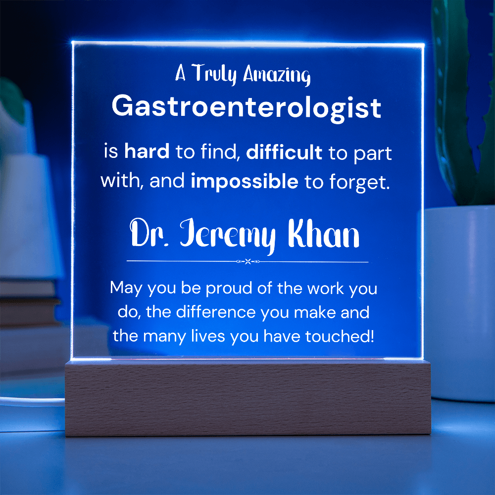 Gift For Gastroenterologist Personalized Acrylic Plaque