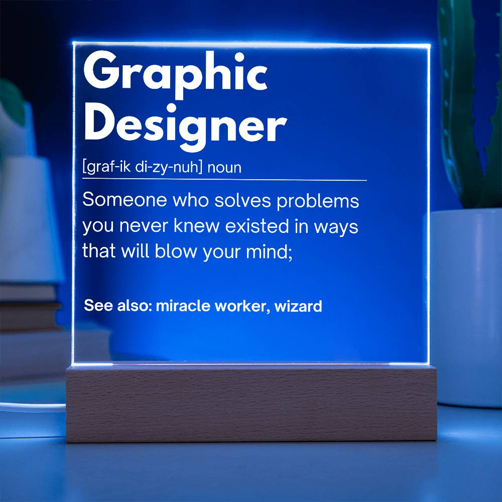 Graphic Designer Personalized Gift Acrylic Plaque1