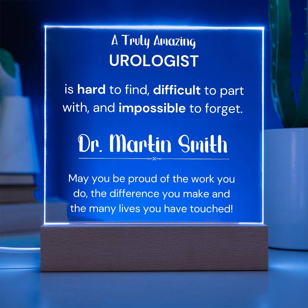 Gift For Urologist Personalized Acrylic Plaque