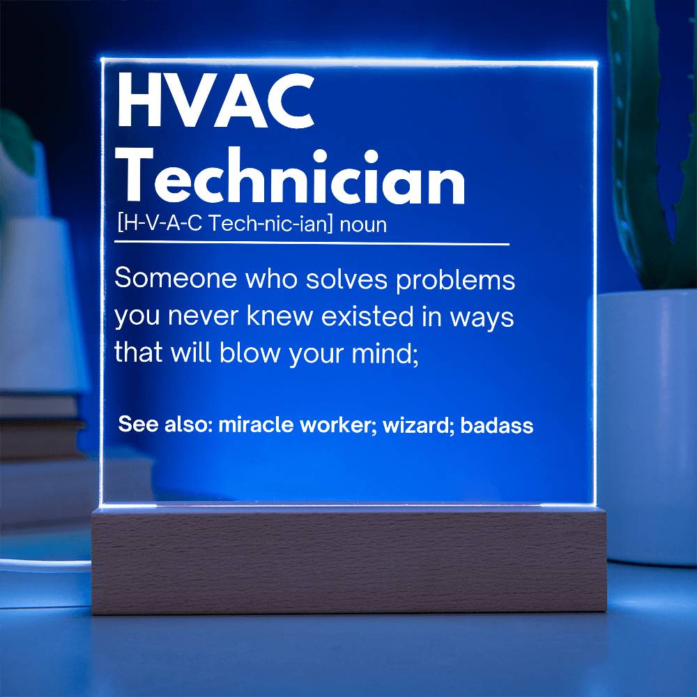 HVAC Technician Personalized Gift Acrylic Plaque1
