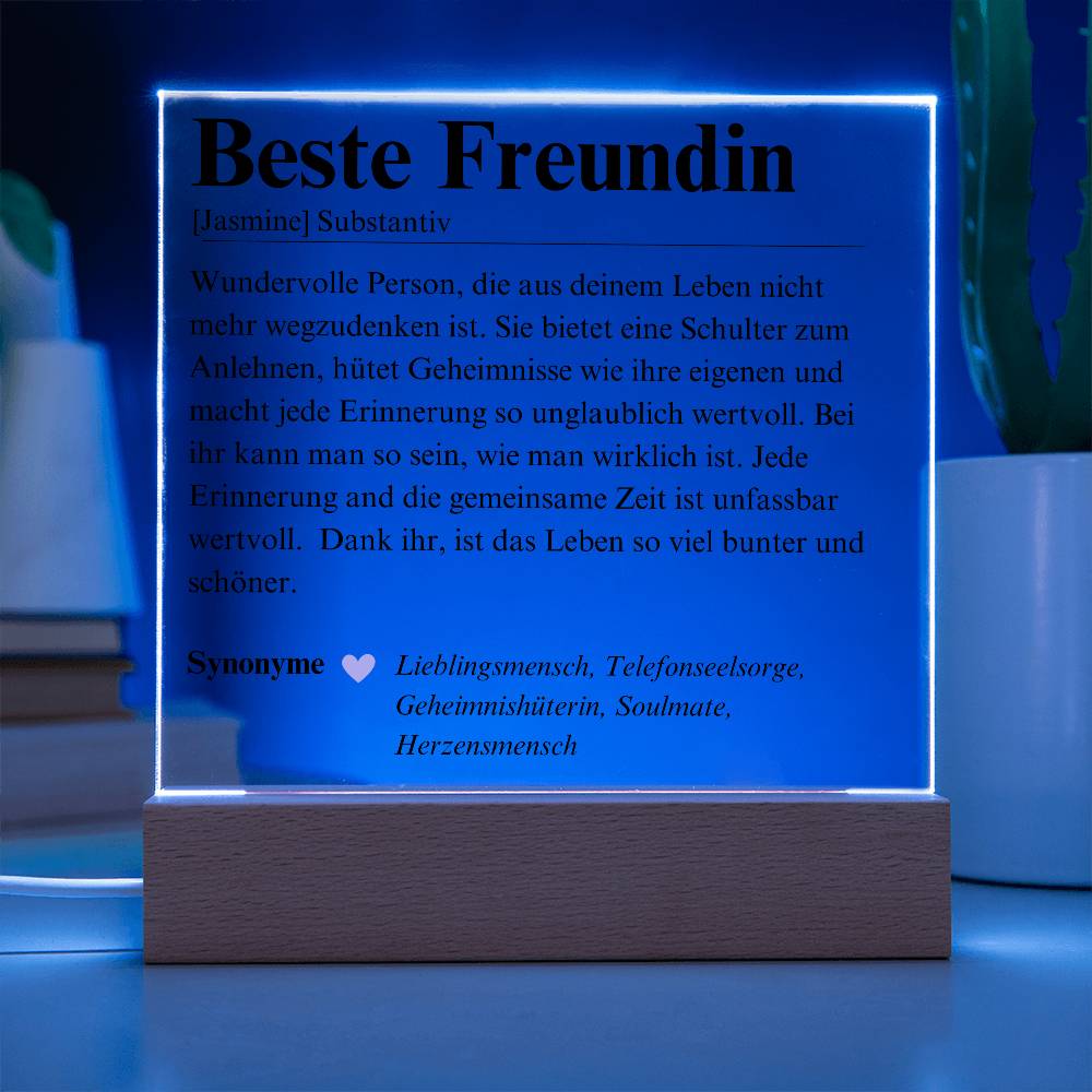 Geschenk Für Die  Beste Freundin Personalisiert