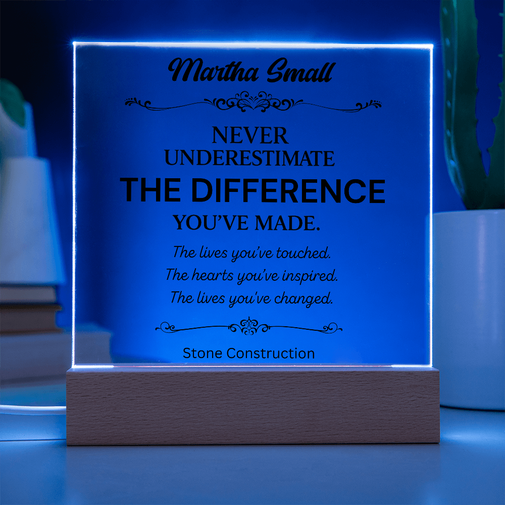 Personalized Difference Maker Plaque 2