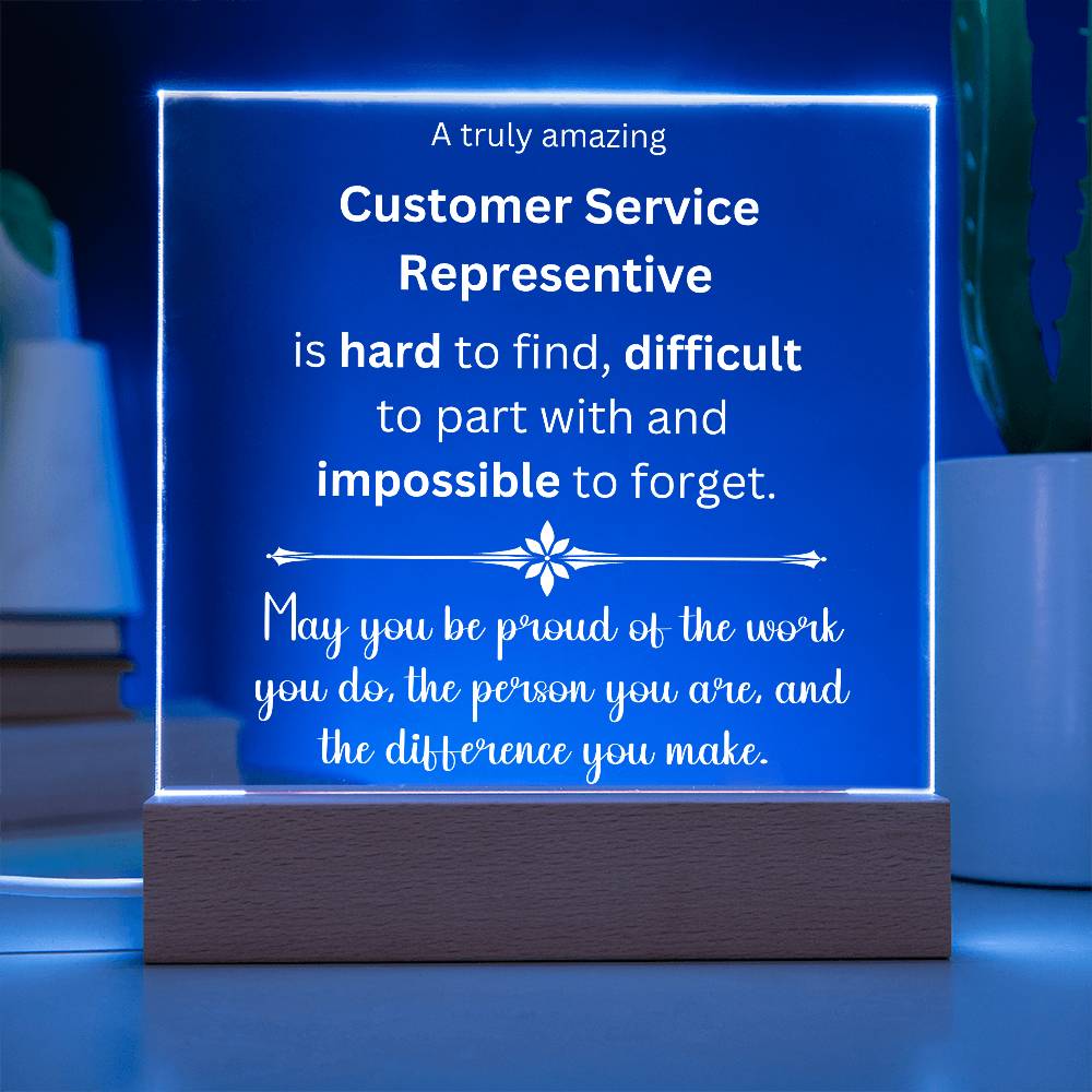 Customer Service Representative Gift - Acrylic Square Plaque