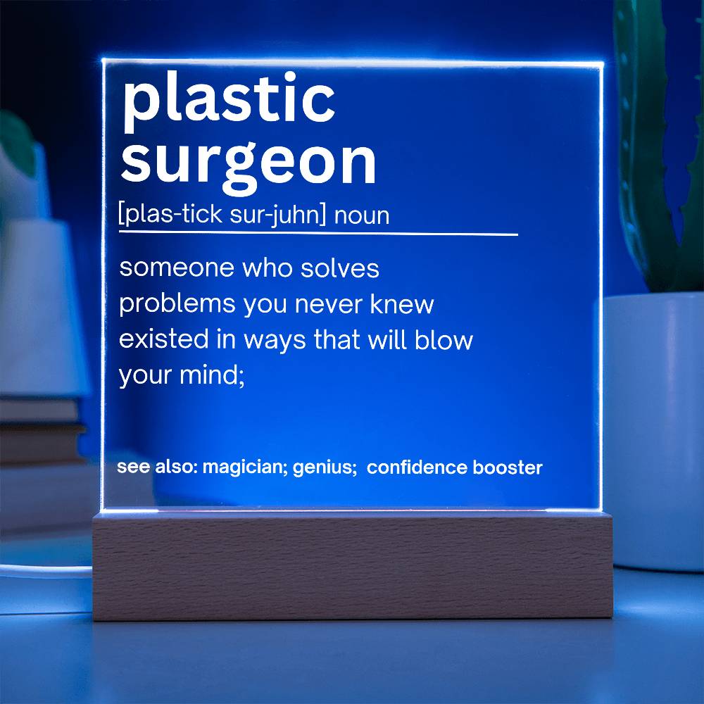 Plastic Surgeon Personalized Gift Acrylic Plaque 1