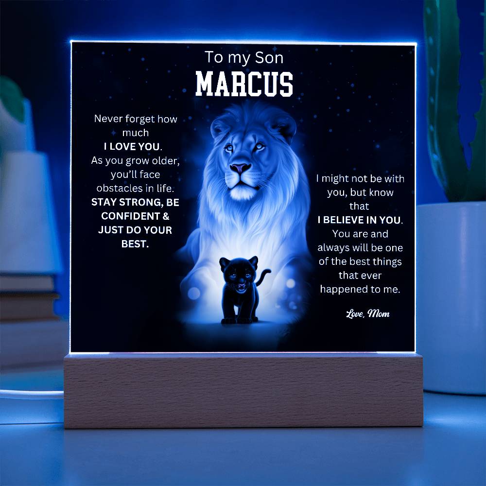 Marcus 1 - Printed Squeare Acrylic Plaque