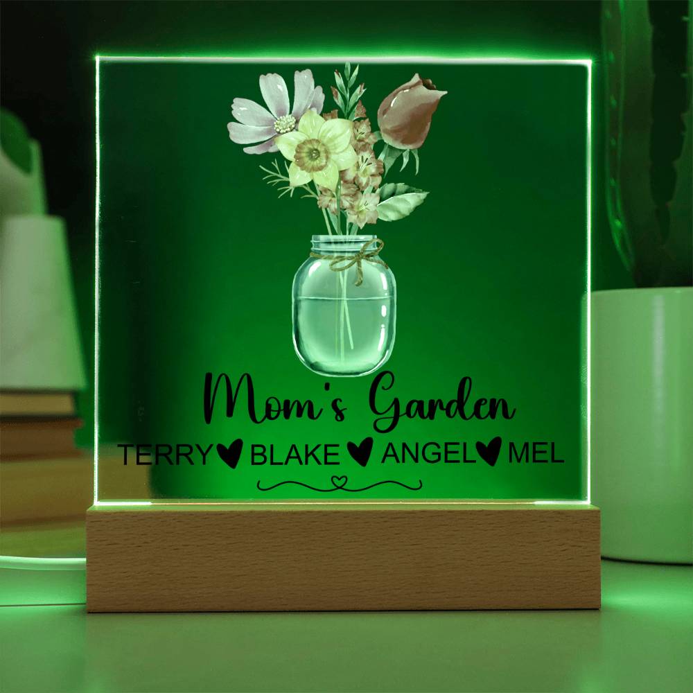Mom's Garden Acryl Plaque