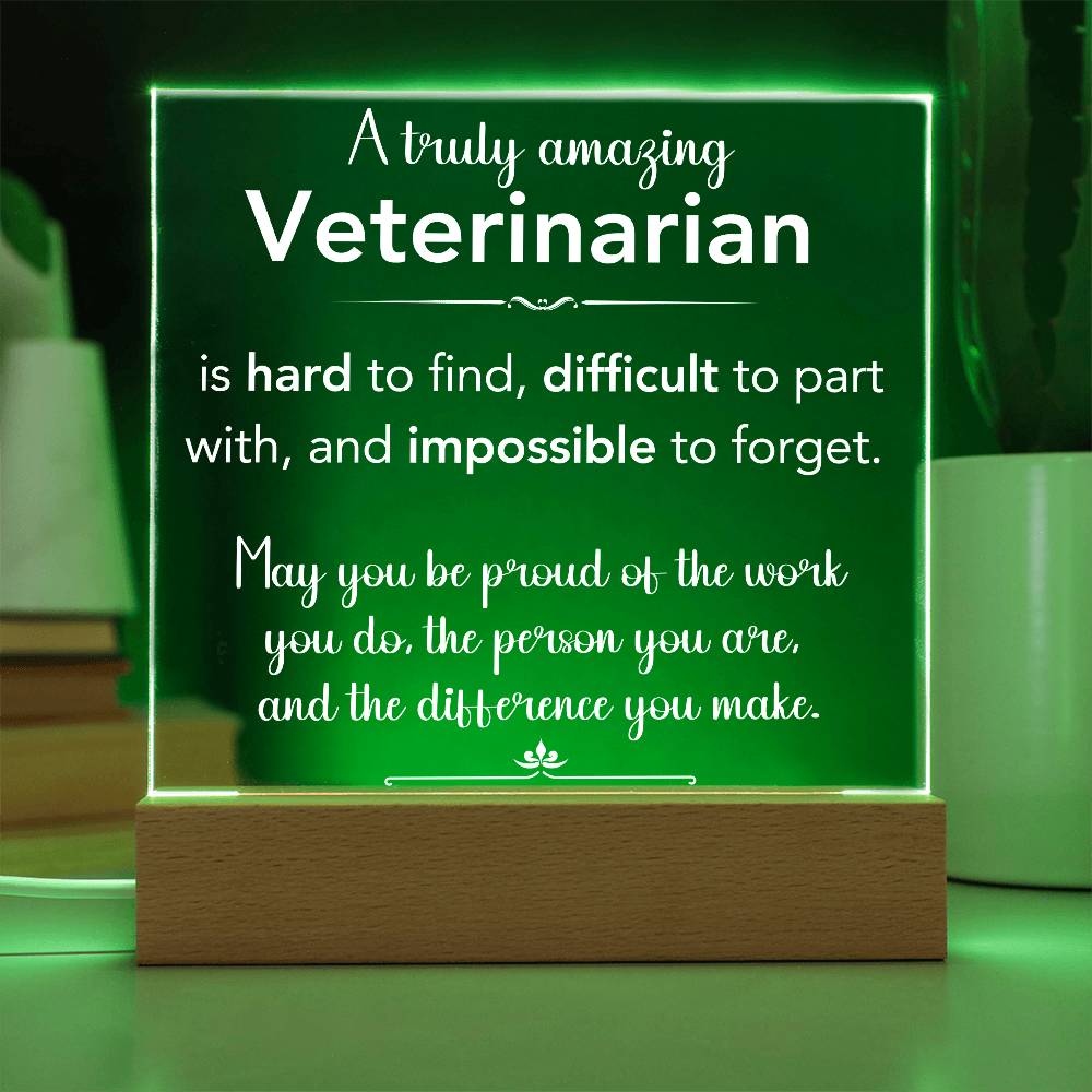 A Truly Amazing Veterinarian - Printed Acrylic Plaque