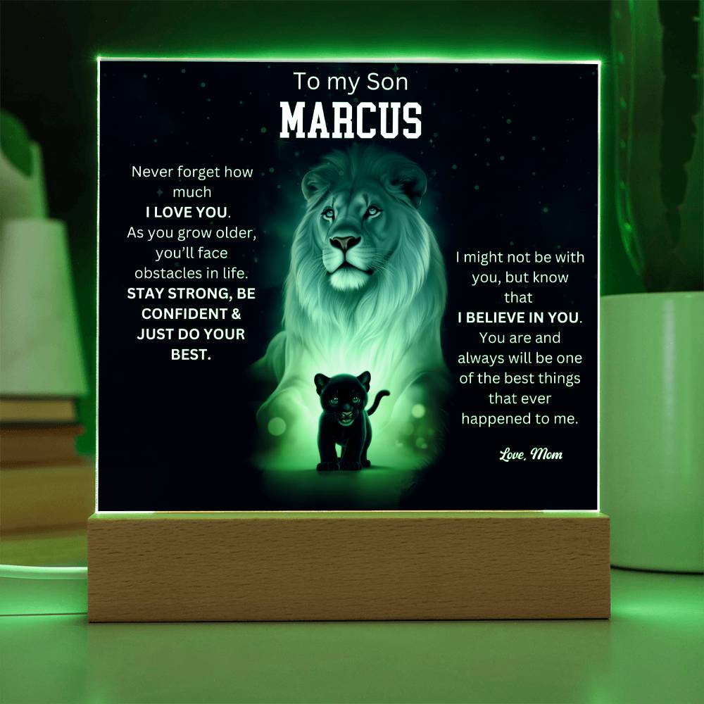 Marcus 1 - Printed Squeare Acrylic Plaque