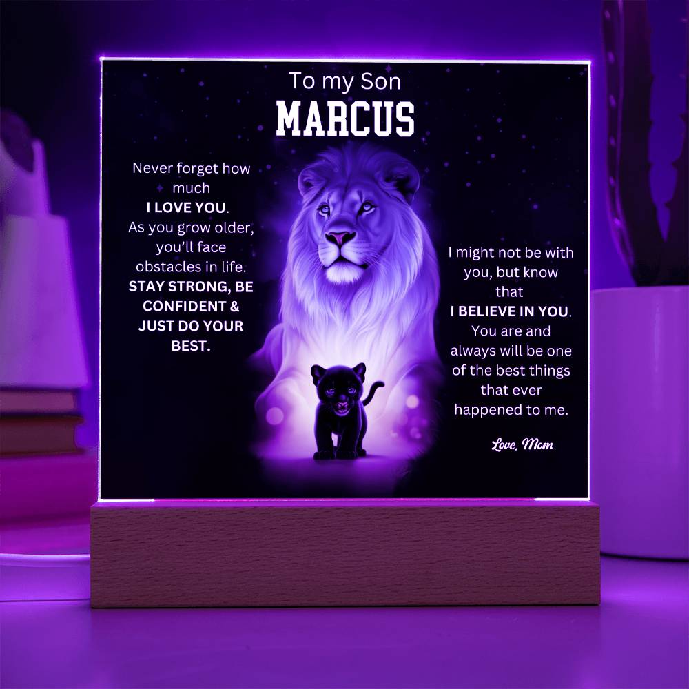 Marcus 1 - Printed Squeare Acrylic Plaque