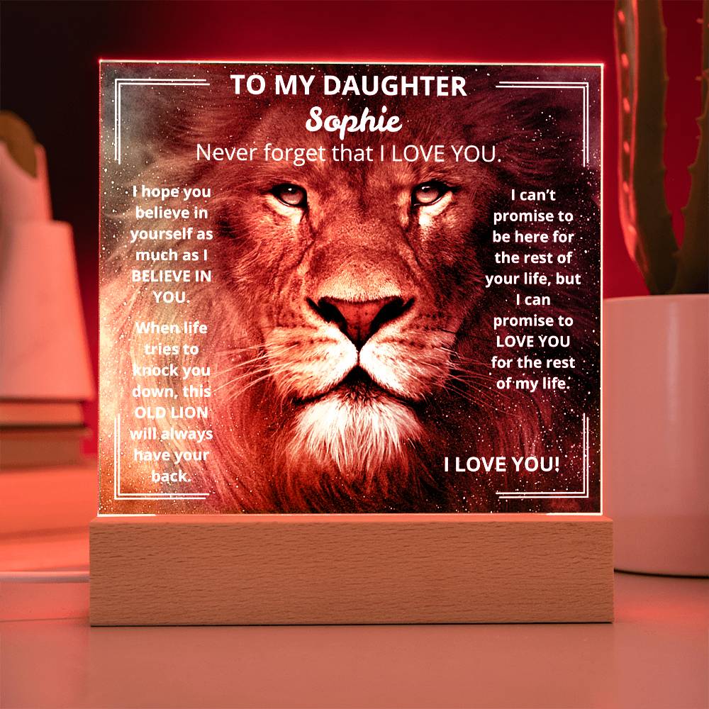 DaughterLion1 Acrylic Plaque