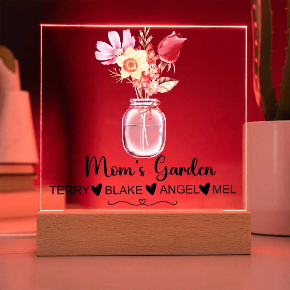 Mom's Garden Acryl Plaque
