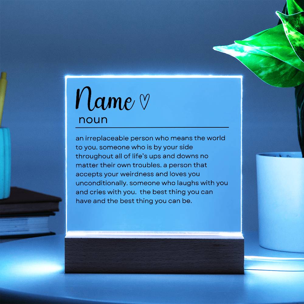 Personalized Friendship Acrylic Plaque 2 - Acrylic Square Plaque