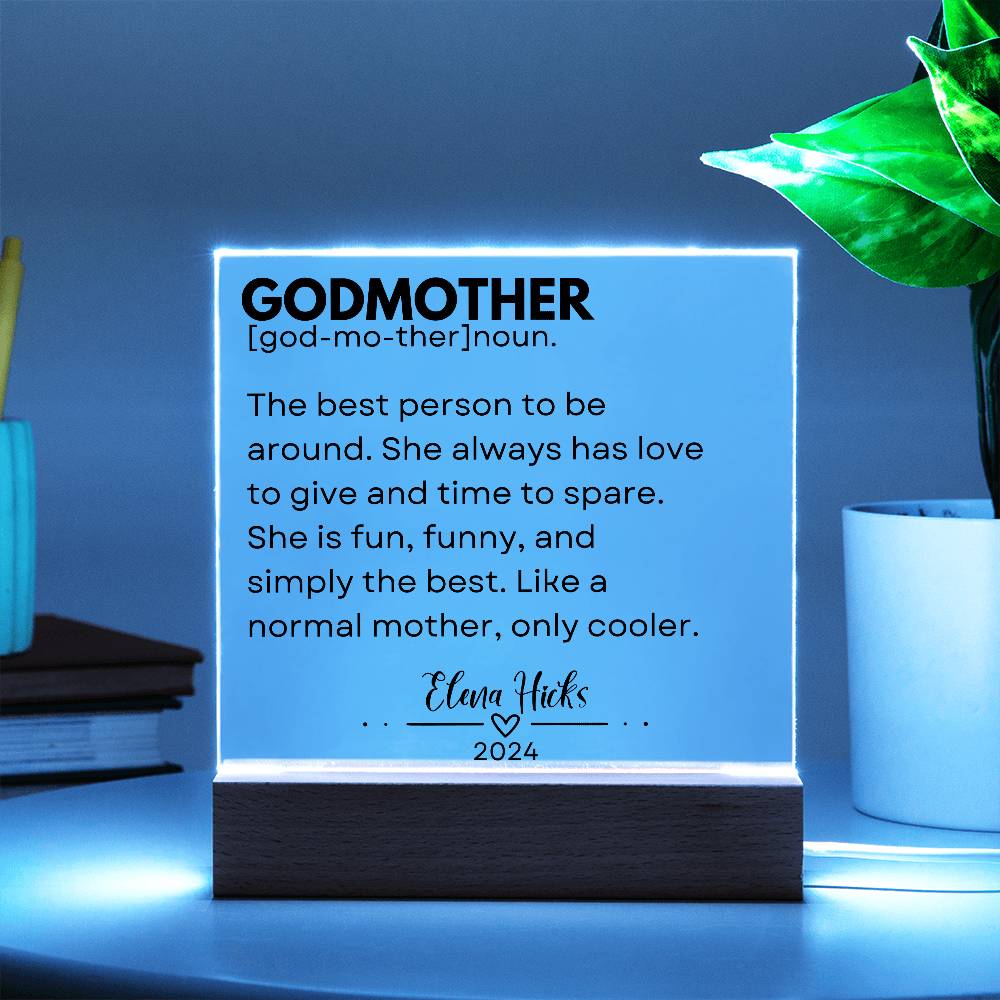Personalized Godparents Gift 7 - Acrylic Square Plaque