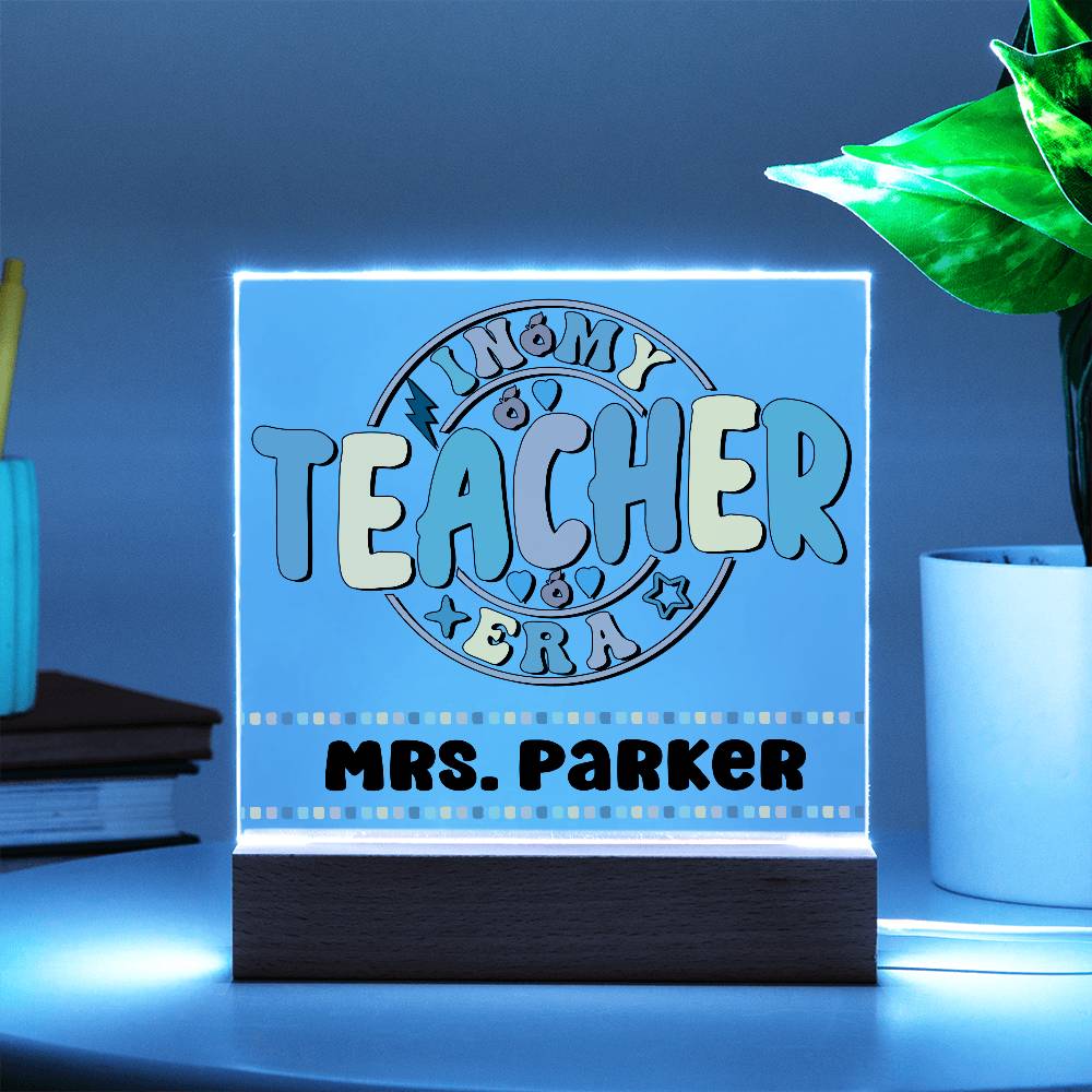 Teacher Square Acrylic Plaque 16