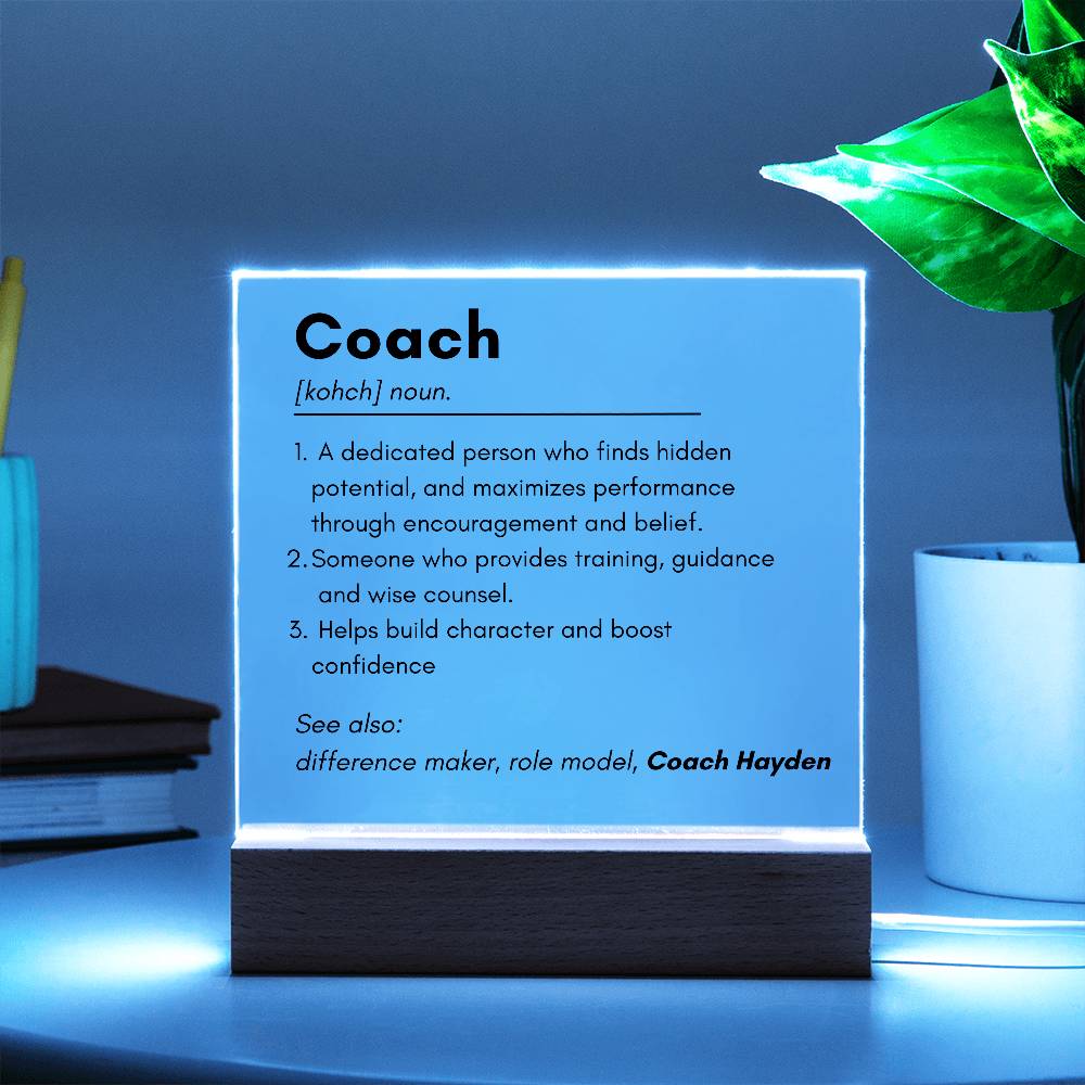 Coach 1 - Acrylic Square Plaque