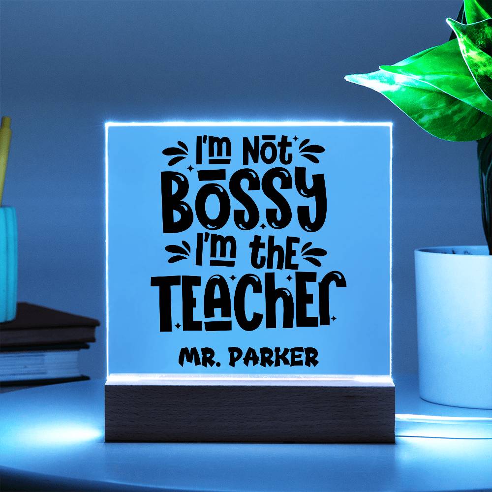 Teacher Square Acrylic Plaque 12