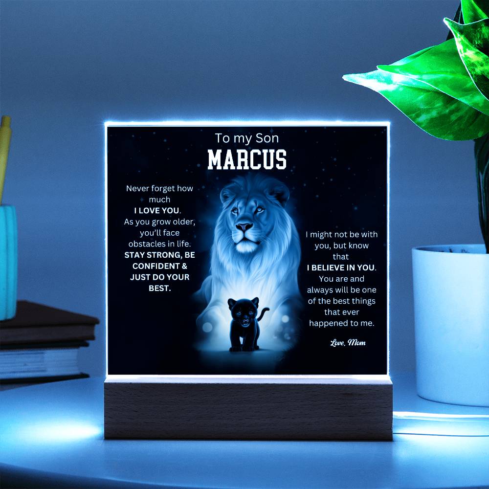 Marcus 1 - Printed Squeare Acrylic Plaque