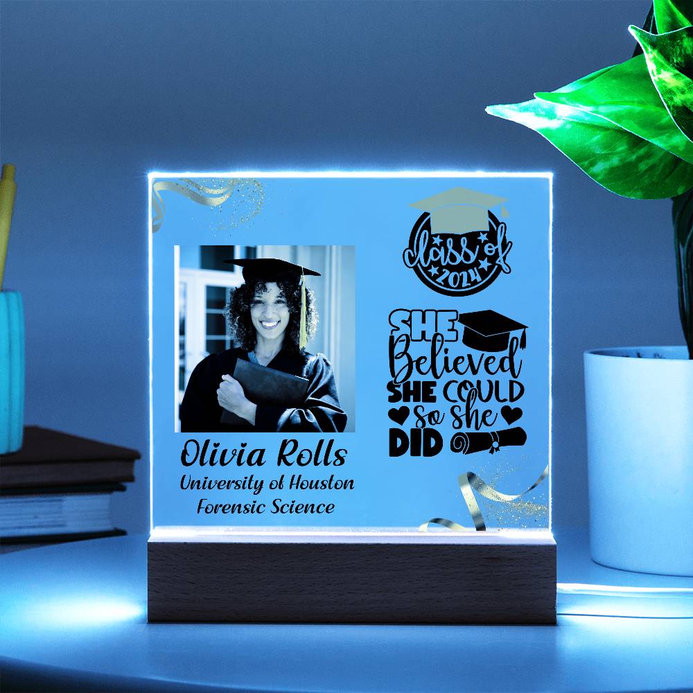 Custom Graduation Gift - Acrylic Square Plaque 10