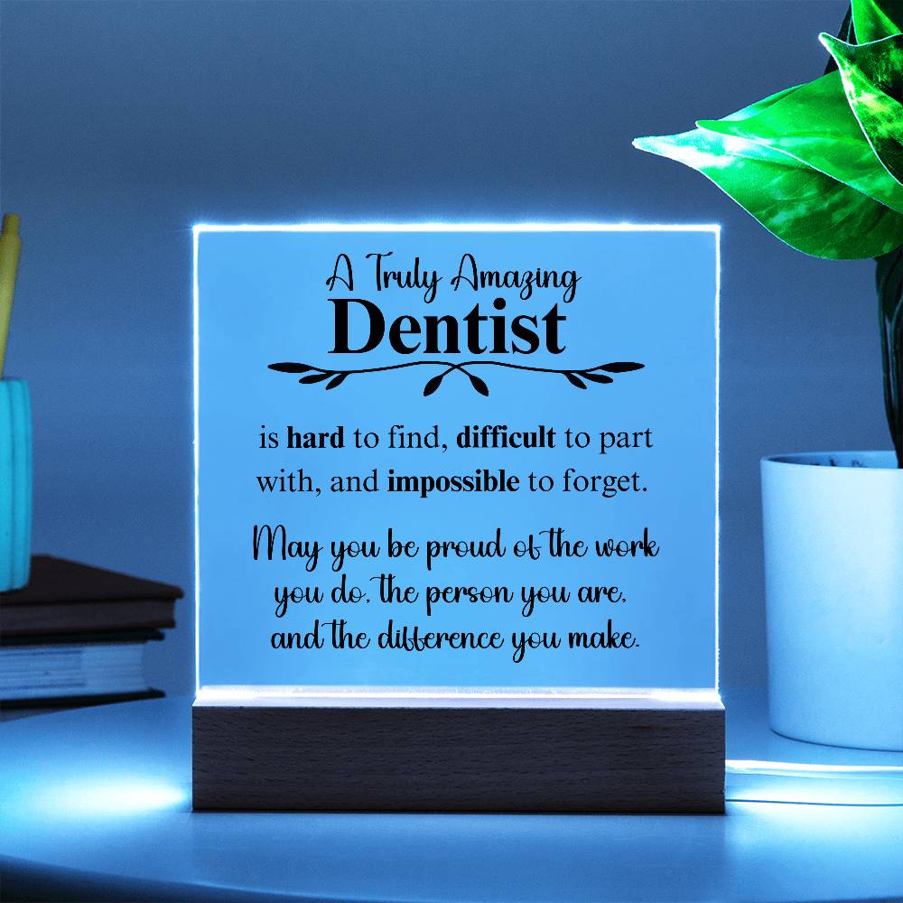 Personalized Dentist Gift - Acrylic Square Plaque