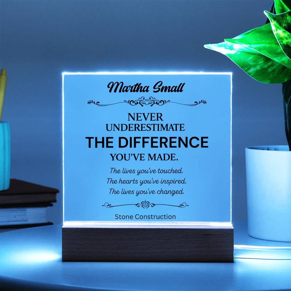 Personalized Difference Maker Plaque 2