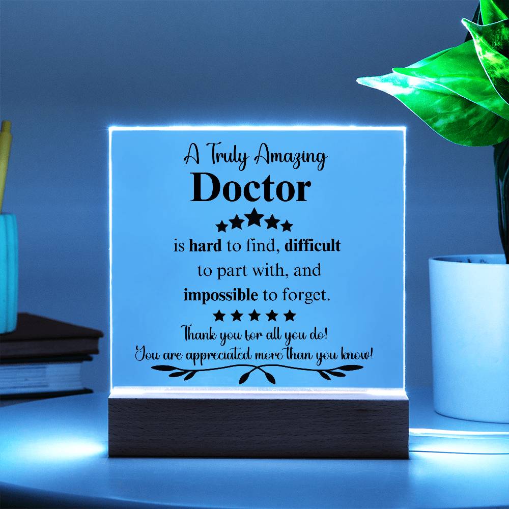 Personalized Doctor Gift - Acrylic Square Plaque