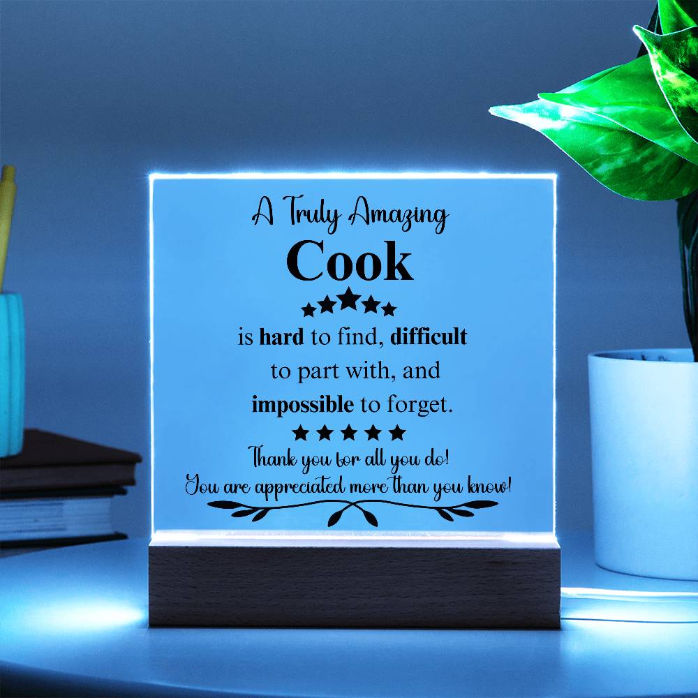 Personalized Cook Gift - Acrylic Square Plaque