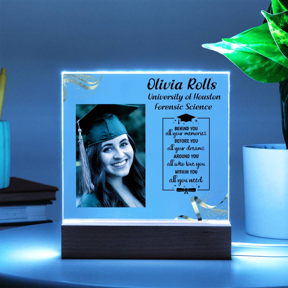 Custom Graduation Gift - Acrylic Square Plaque 9