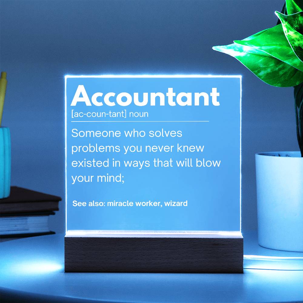 Accountant  Personalized Gift Acrylic Plaque 1