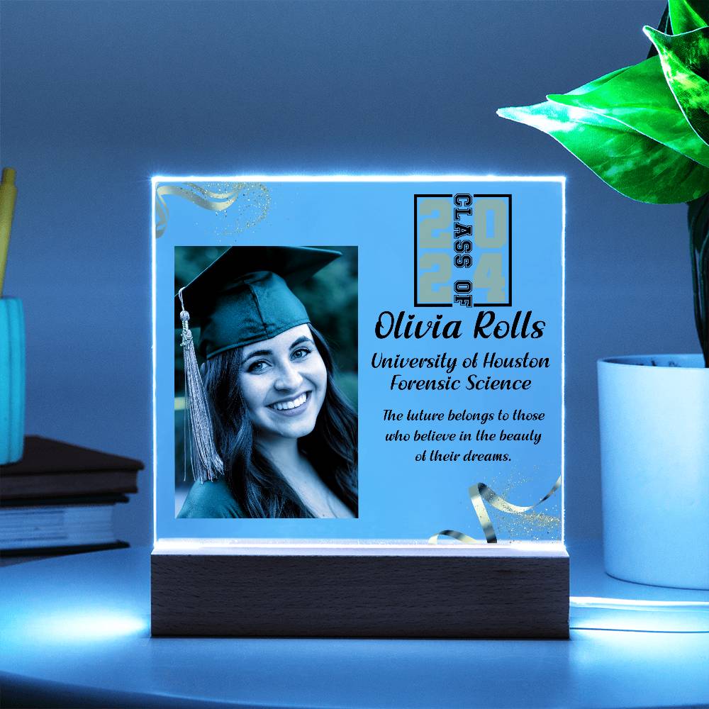 Custom Graduation Gift - Acrylic Square Plaque 7