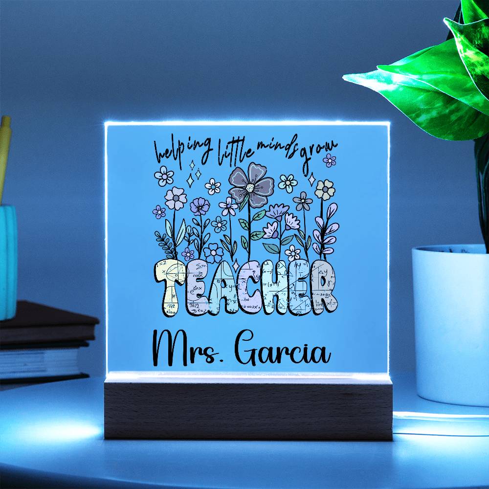 Teacher Square Acrylic Plaque 2